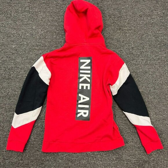 Nike Air Mens Red Athleisure Long Sleeve Pockets Full Zip Hoodie Jacket US Sz S - Picture 1 of 16